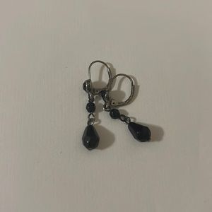 Pretty dangling earrings black and silver earrings